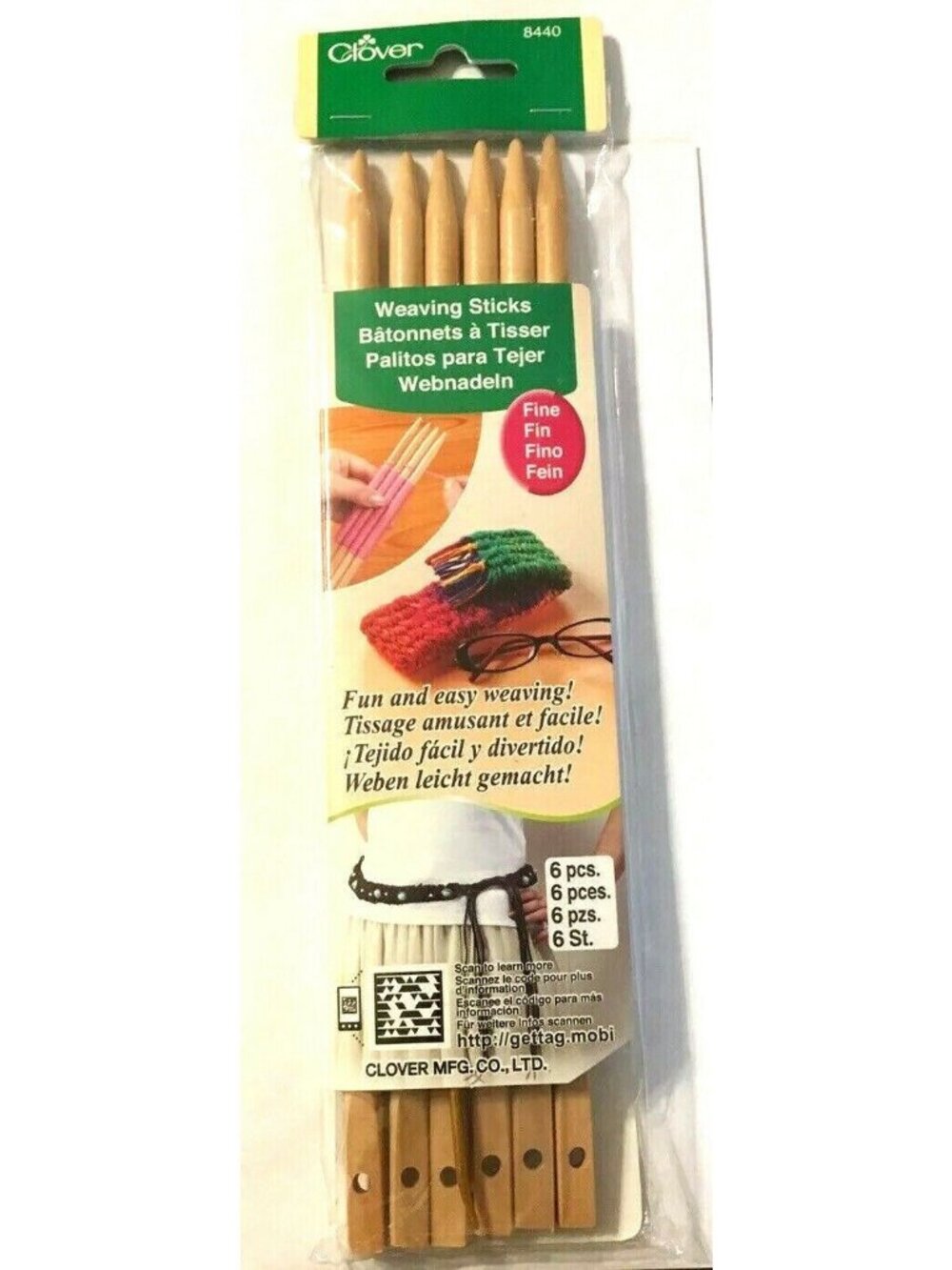 Crafts Tools Clover Weaving Sticks Fine #8440 6 per Package & Tapestry Needle Ea